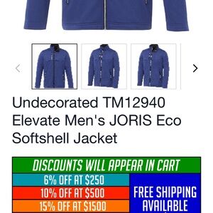 Undecorated Men's JORIS Eco Softshell Jacket - Blue